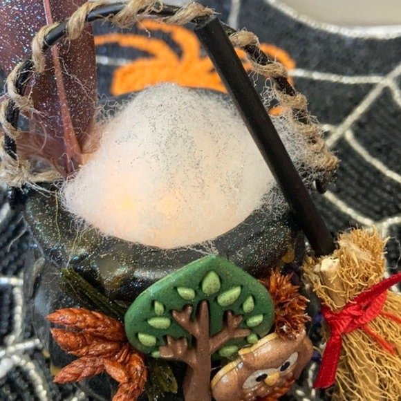 Cauldron autumn rustic lamp - Picture 4 of 12